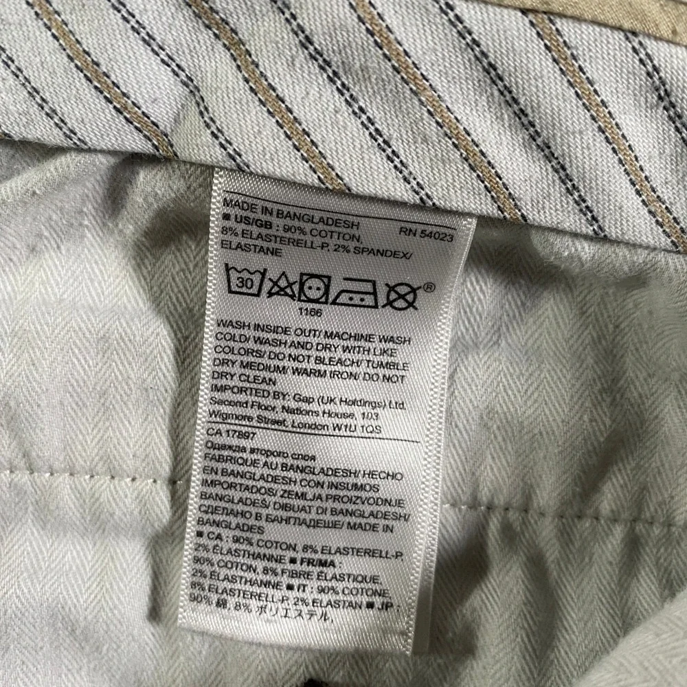 Banana Republic Tapered Fit Khaki Chinos Pants Men 35x34‎ Casual Work Wear